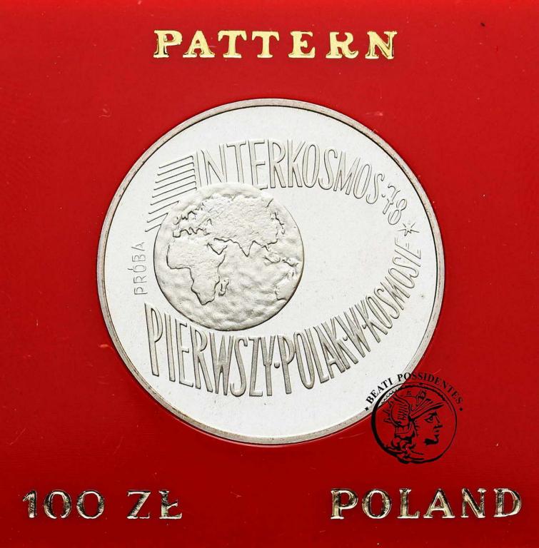 PRÓBA srebro 100 złotych 1978 Interkosmos st.L