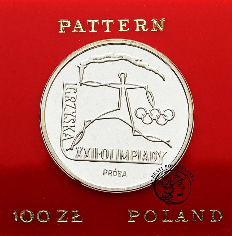 PRL PRÓBA srebro 100 złotych 1980 Olimpiada st.L