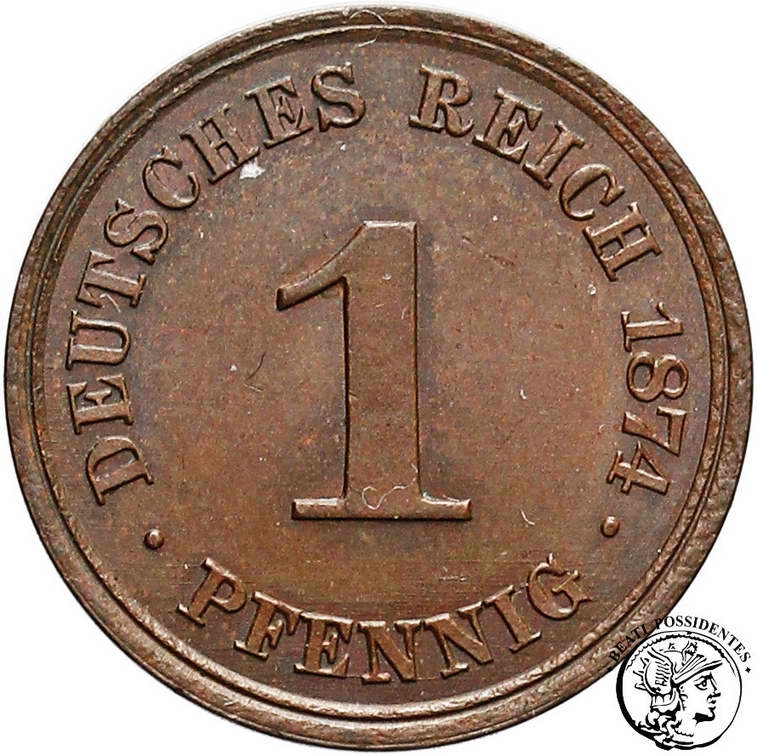 Niemcy 1 Pfennig 1874 A st. 1