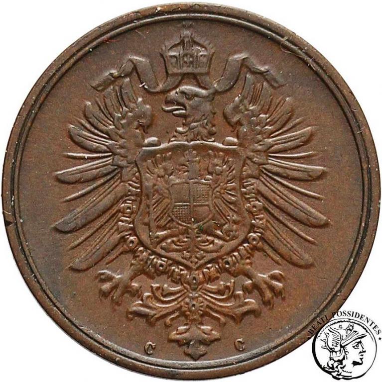 Niemcy 2 Pfennig 1874 C st. 2