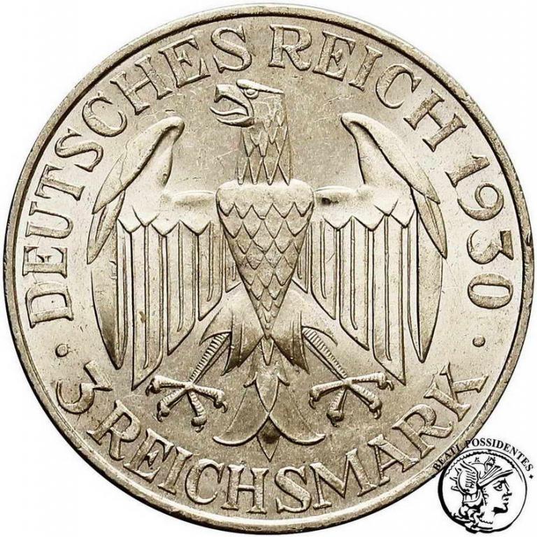 Niemcy Weimar 3 Marki 1930 A Zeppelin st. 1-