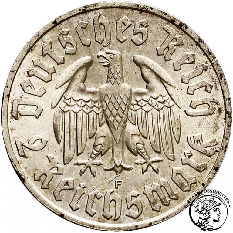 Niemcy III Rzesza 2 Marki 1933 F Luther st. 1-