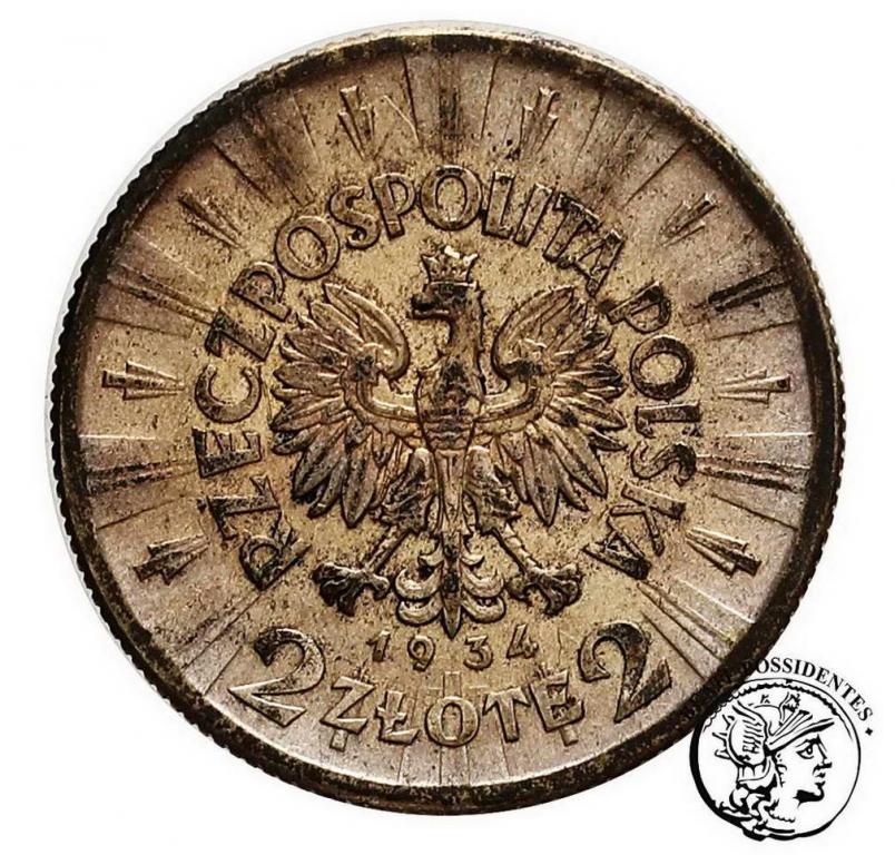Polska II RP 2 złote 1934 Piłsudski st. 3+
