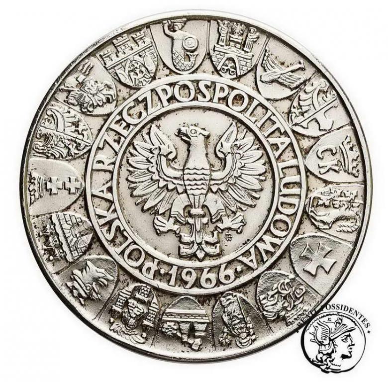 PRL 100 złotych 1966 Millenium SREBRO st. 2-