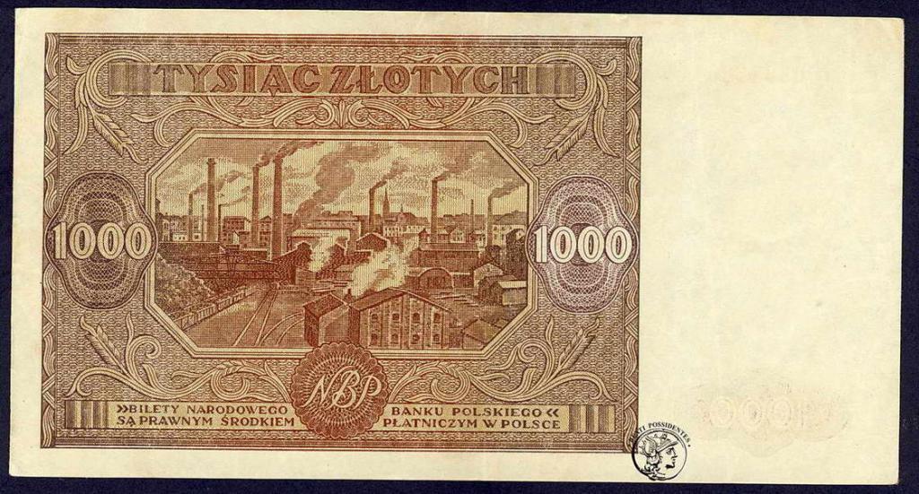 Polska 1000 złotych 1946 seria G st.3