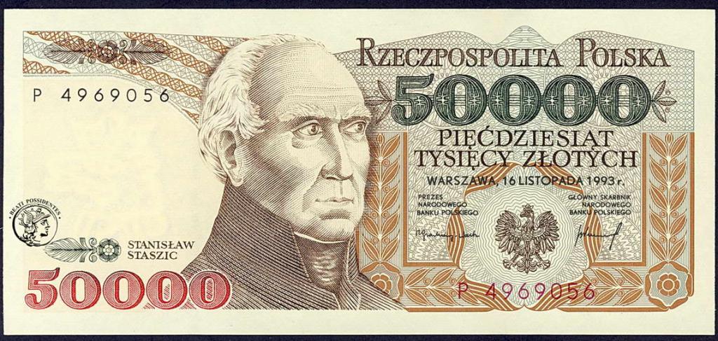 Polska 50 000 złotych 1993 seria P st.1
