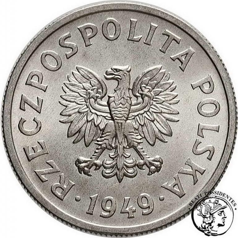 Polska PRL 50 groszy 1949 aluminium st. 1