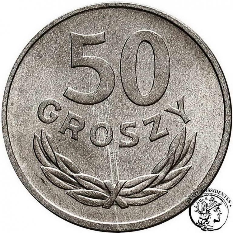 Polska PRL 50 groszy 1957 aluminium st. 1