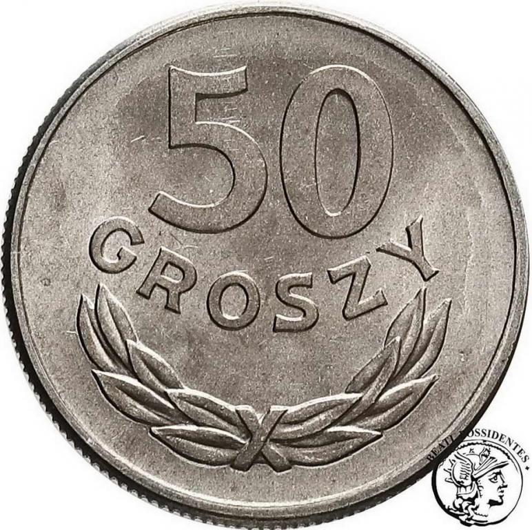 Polska PRL 50 groszy 1965 aluminium st. 1