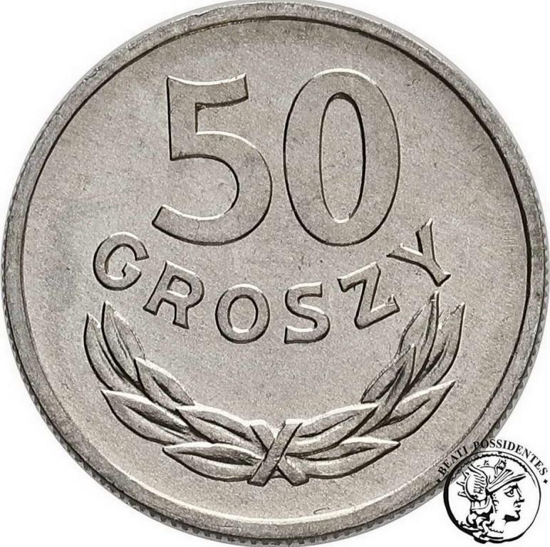 Polska PRL 50 groszy 1970 aluminium st. 1