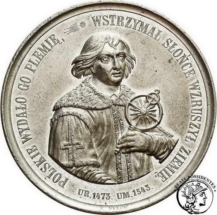 Polska Mikołaj Kopernik Medal 1873 CYNK st. 2
