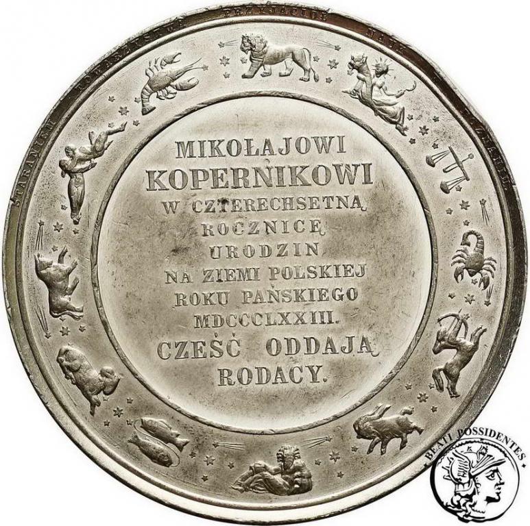 Polska Mikołaj Kopernik Medal 1873 CYNK st. 2