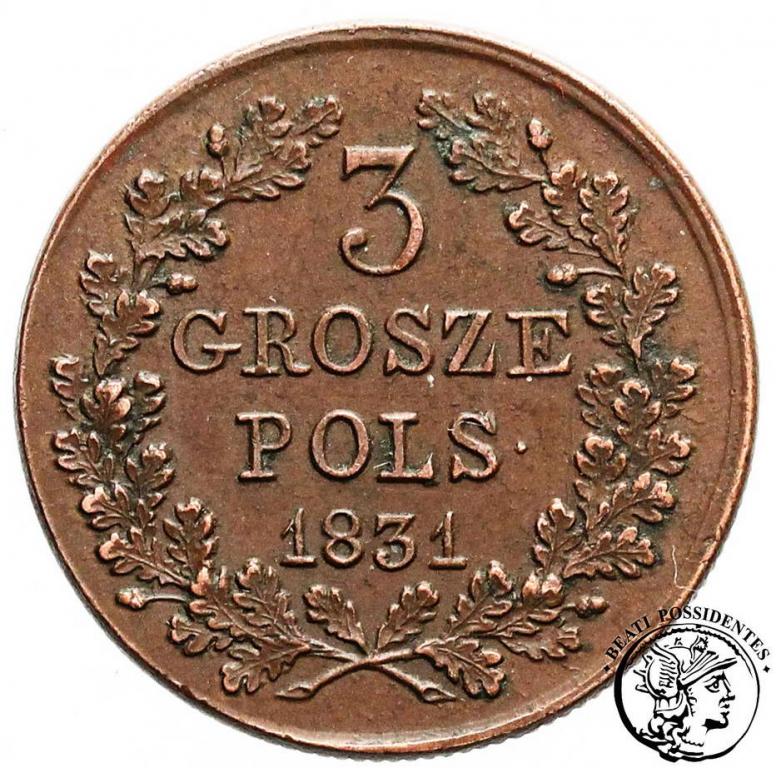 Polska Powstanie Listopadowe 3 grosze 1831 st.2-