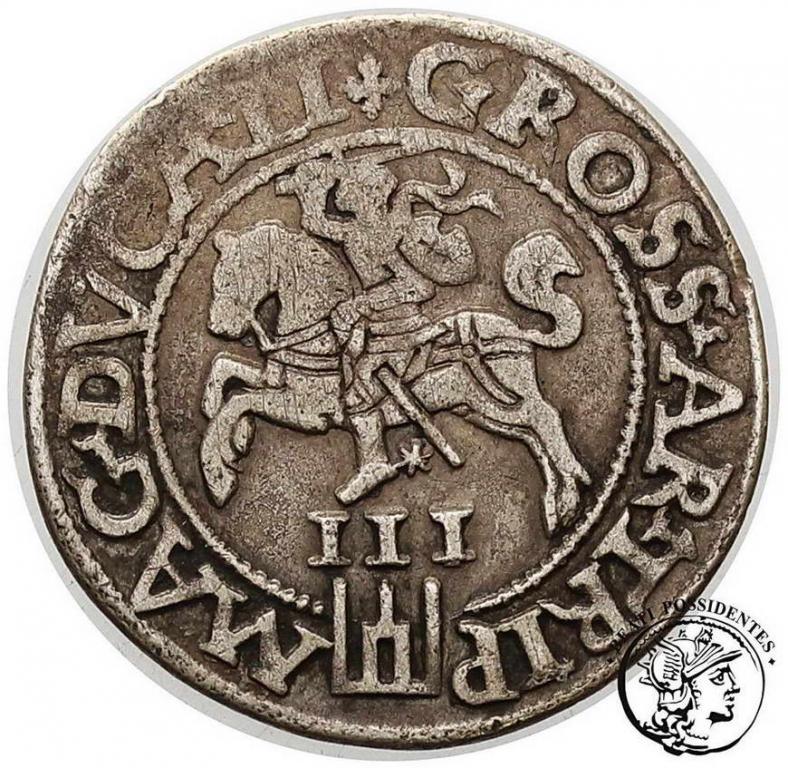 Polska Zygmunt II August trojak lit 1562 st.3