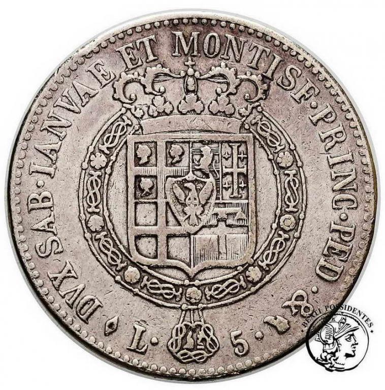 Włochy Sardynia 5 Lirów 1818 st.3-