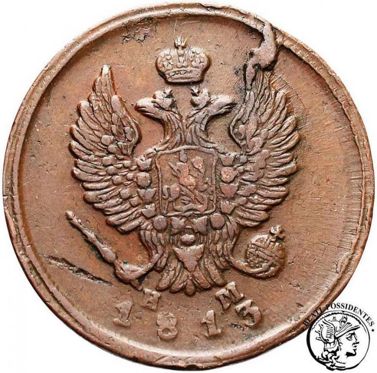 Rosja Alexander I 2 kopiejki 1813 EM/NM st. 3+