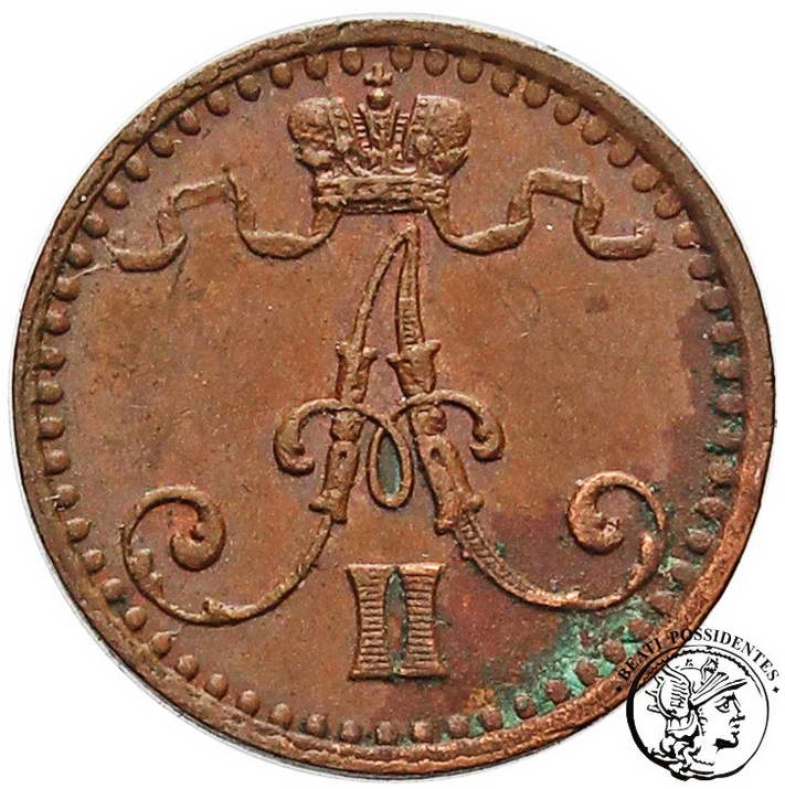 Rosja / Finlandia Alexander II 1 Pennia 1865 st.2-