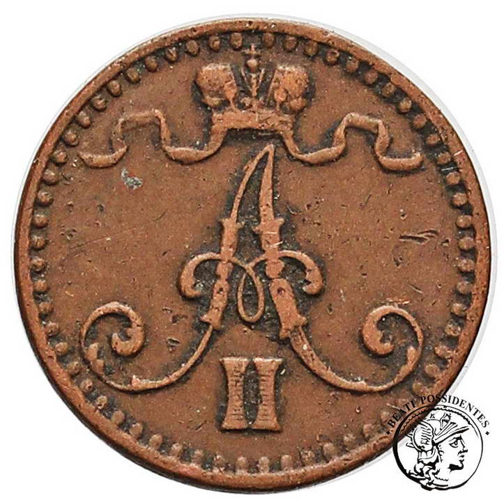 Rosja / Finlandia Alexander II 1 Pennia 1865 st. 3