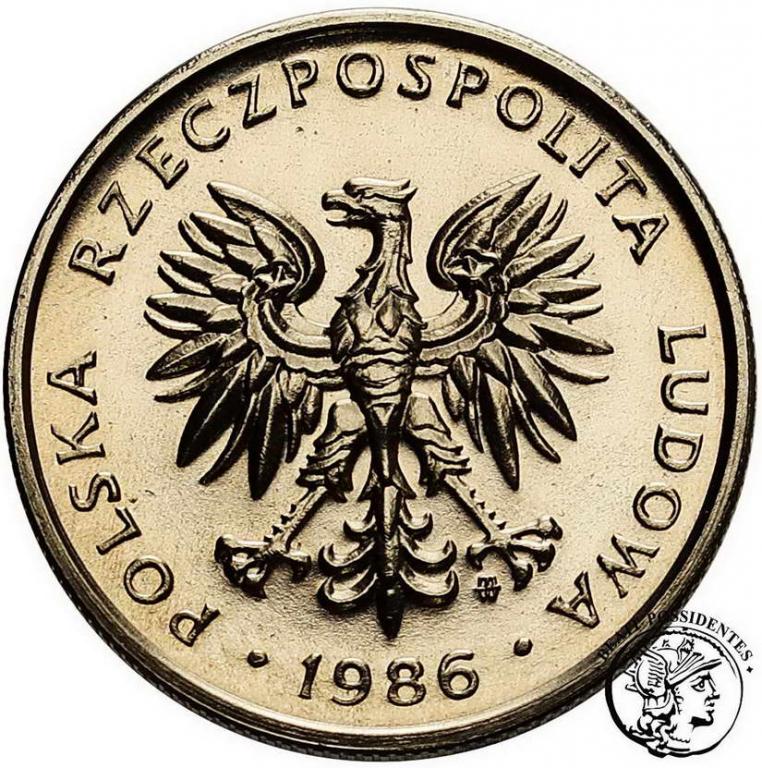 Polska PRL PRÓBA Nikiel 50 groszy 1986 st.1