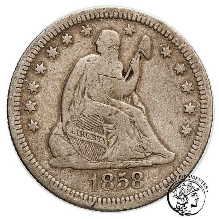 USA 1/4 dolara 1858 Philadelphia st.4