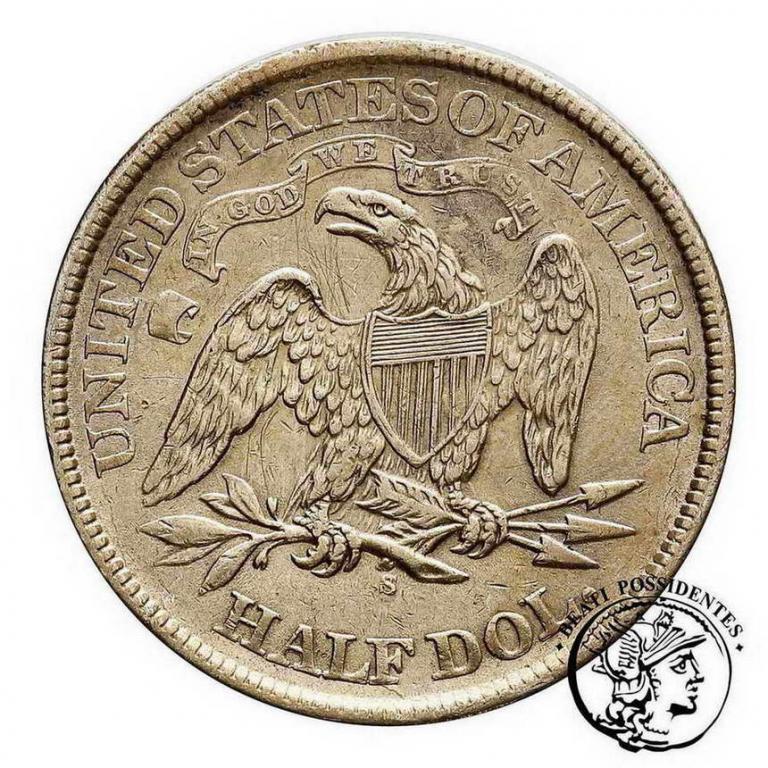 USA 1/2 dolara 1867 ''S'' San Francisco st.3