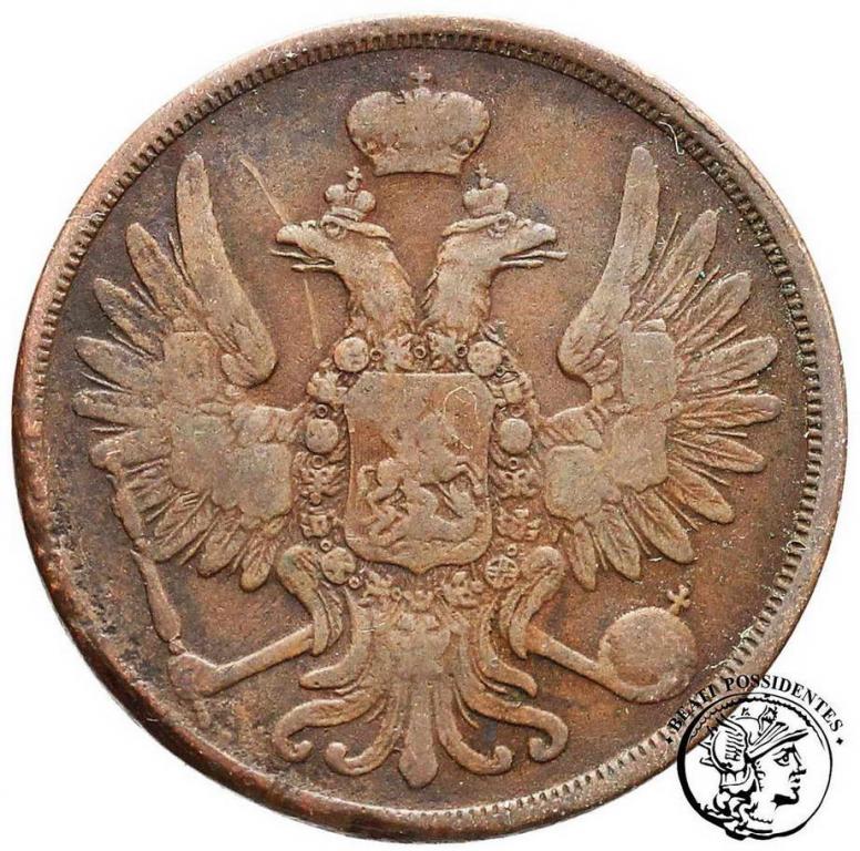 Polska Alexander II 2 kopiejki 1858 BM st.3-