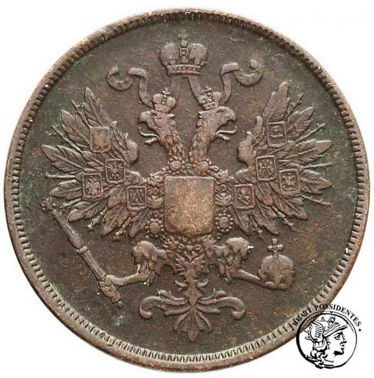 Polska Alexander II 2 kopiejki 1862 BM st.3