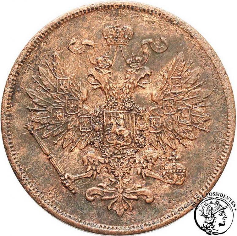 Polska Alexander II 2 kopiejki 1863 BM st.3