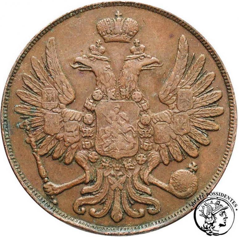 Polska Mikołaj I 2 kopiejki 1851 BM st.3
