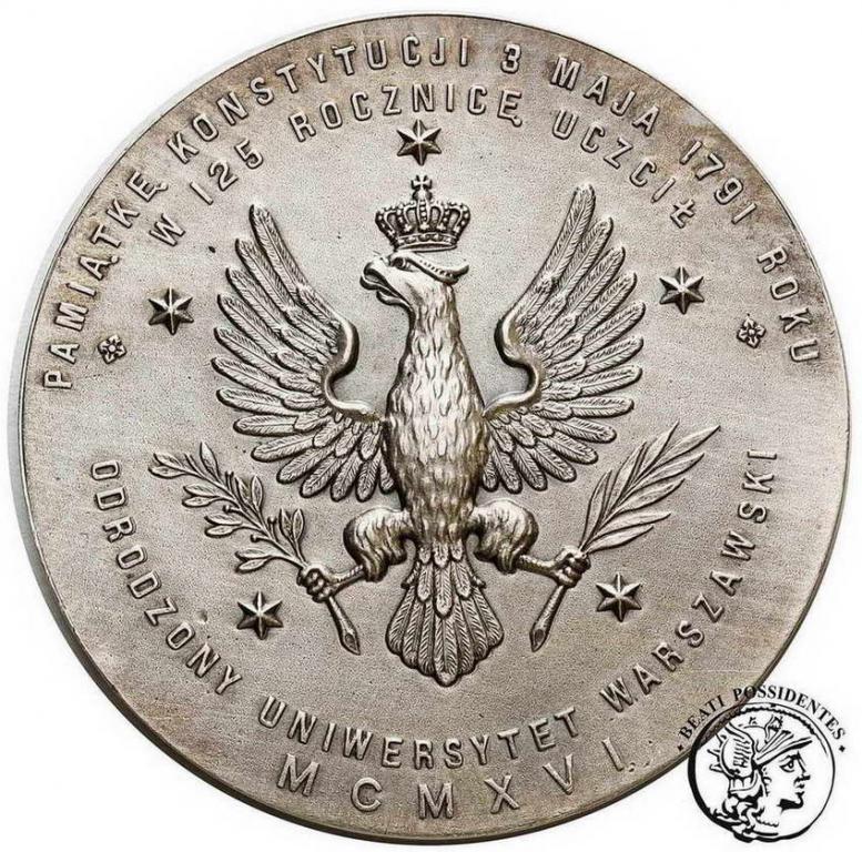 Polska medal 1916 Konstytucja / Uniwersytet st.2