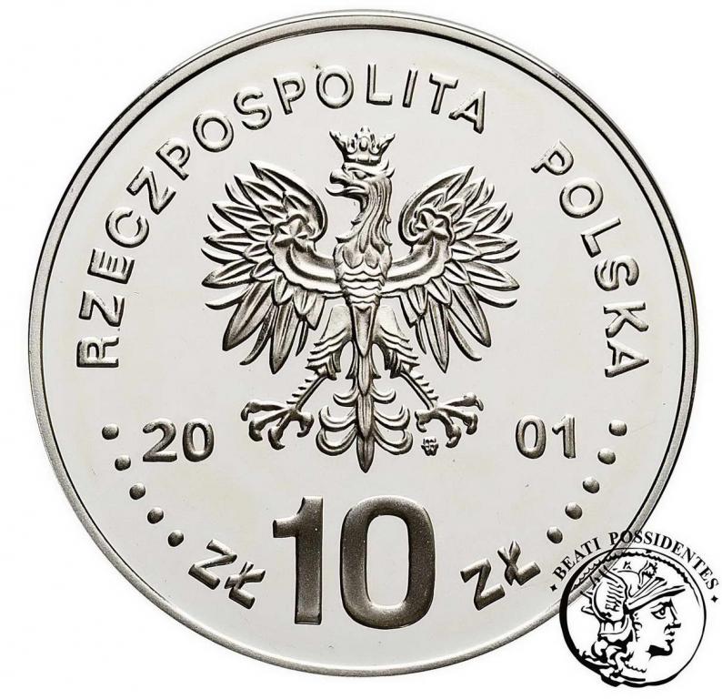 Polska III RP 10 zł 2001 Jan III Sobieski półp stL