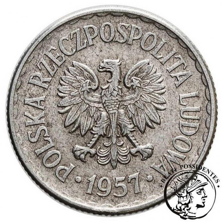Polska PRL 1 złoty 1957 st.3+