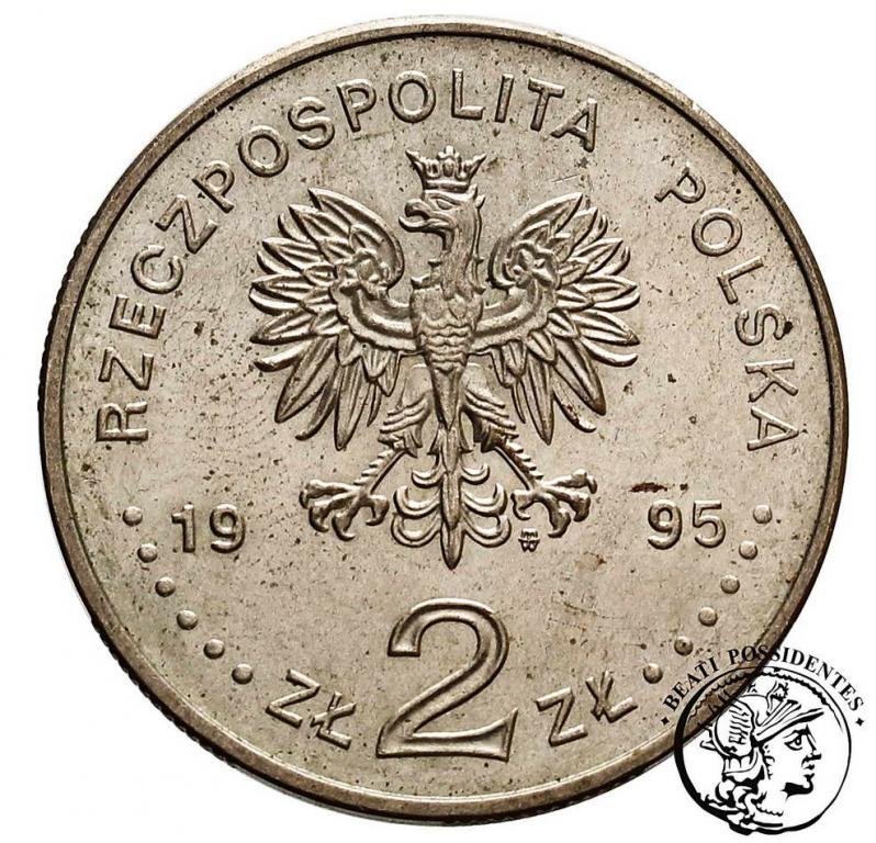 Polska III RP 2 zł 1995 Ateny zapaśnicy st.2+