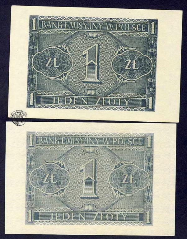 Polska 1 złoty 1940 + 1 złoty 1941 lot 2 szt. st1-