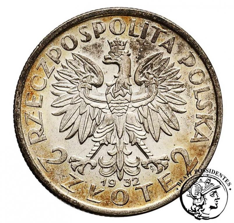 Polska II RP 2 złote 1932 głowa kobiety st.1-