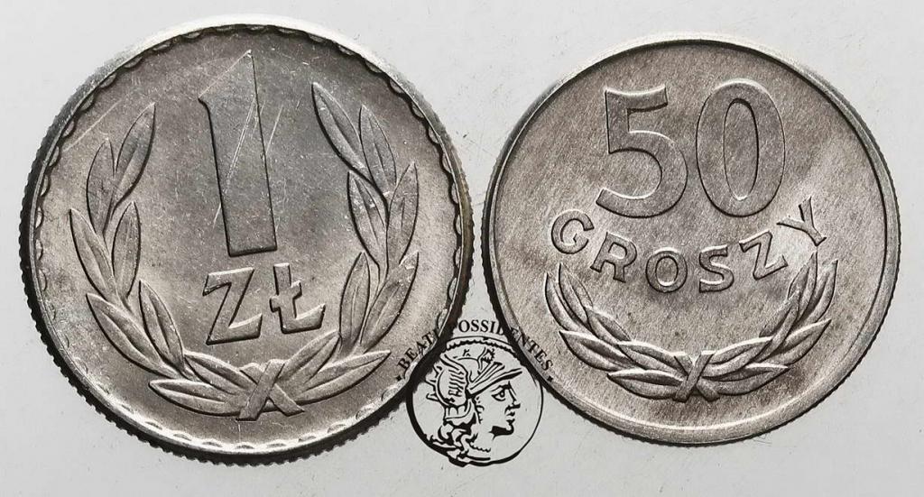Polska PRL 20 groszy 1965 monety Al lot 2 szt. st1