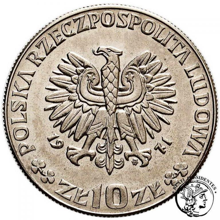 PRÓBA Nikiel 10 złotych 1971 FAO kłosy st.1