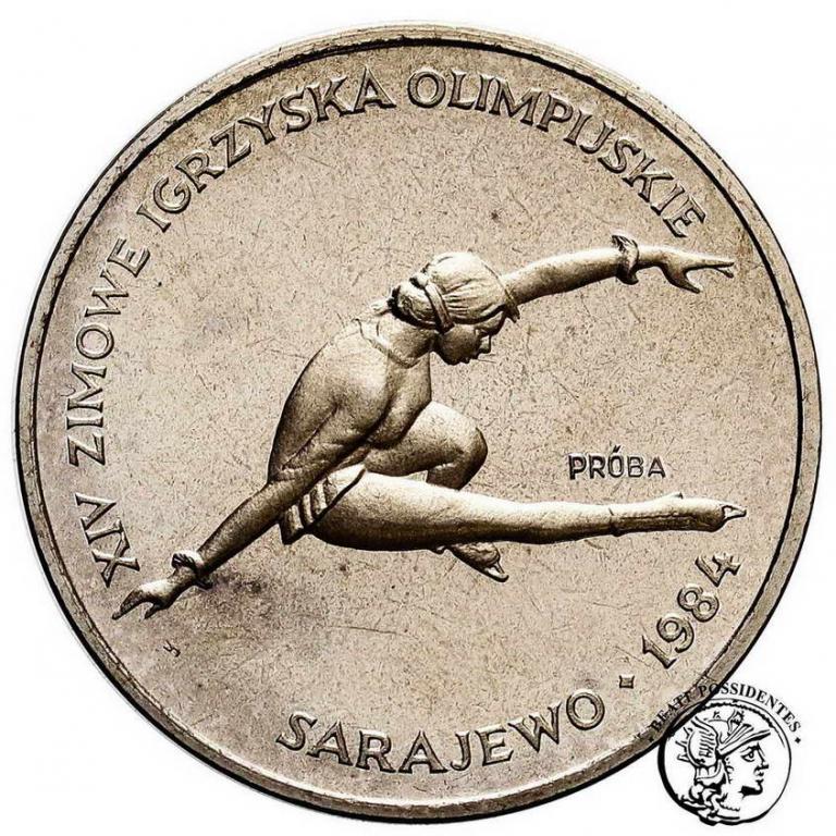 PRÓBA Nikiel 200 złotych 1984 Oly Sarajewo st.L