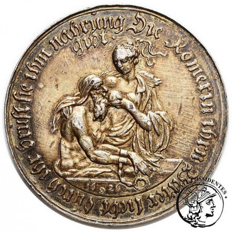 Niemcy Saksonia medal 1626 srebro st.3+