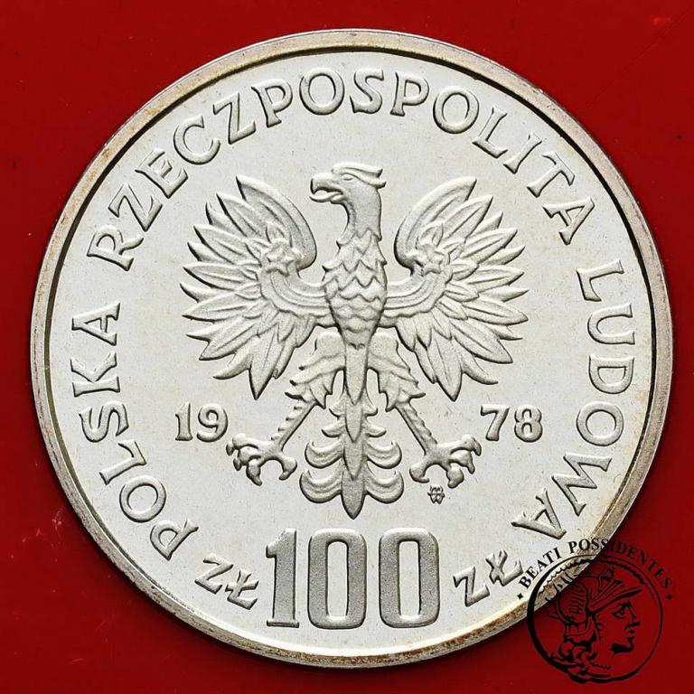 Polska PRL PRÓBA srebro 100 złotych 1978 bóbr st.L