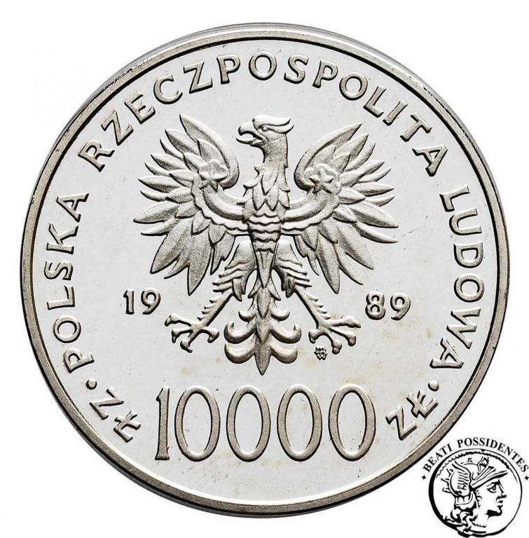 10 000 złotych 1989 Jan Paweł II pastorał st.L-