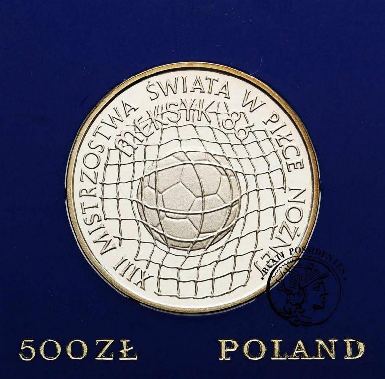 PRL 500 złotych 1986 piłka Meksyk st. L