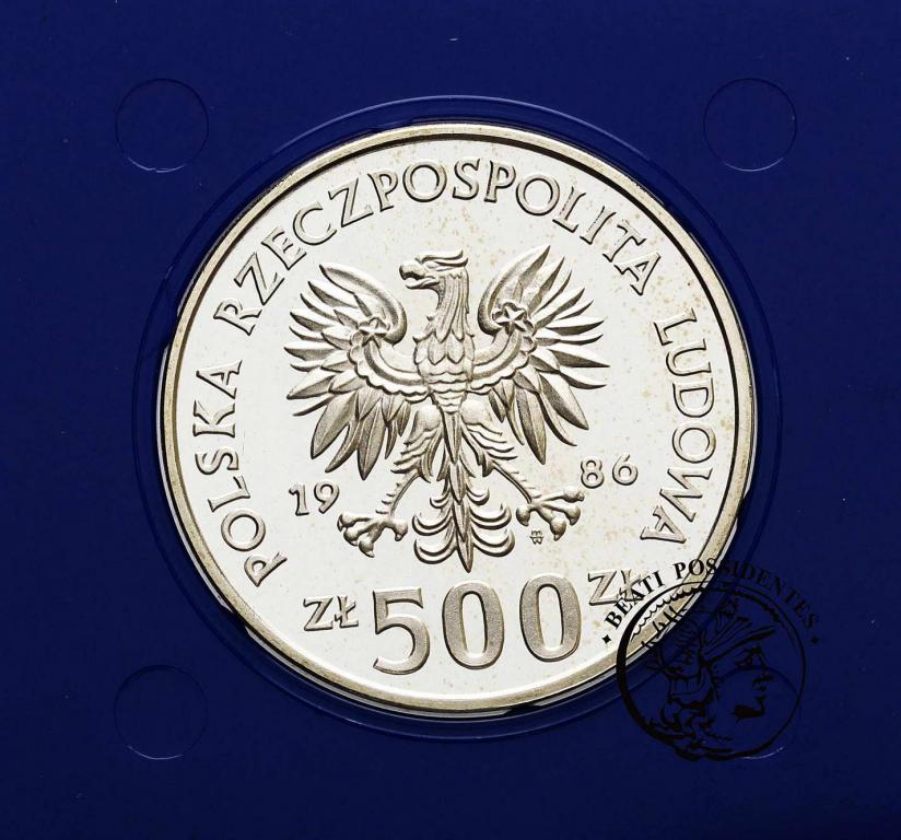 PRL 500 złotych 1986 Sowa z młodymi st. L