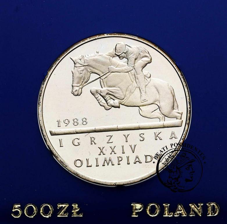 Polska PRL 500 złotych 1987 Olimpiada Seul st.L