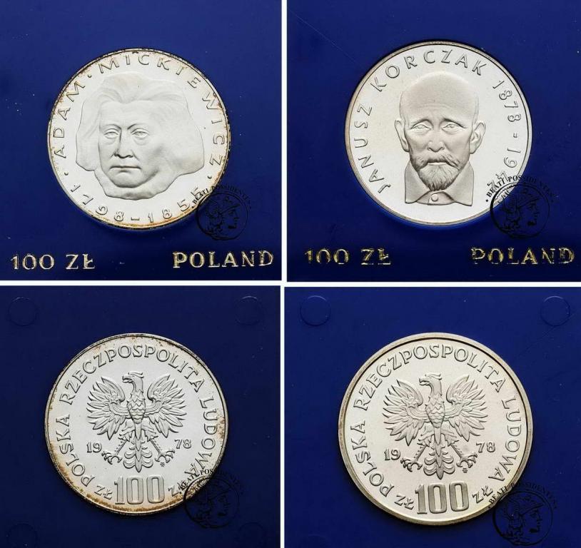Polska PRL 100 złotych 1978 lot 2 szt. st.L