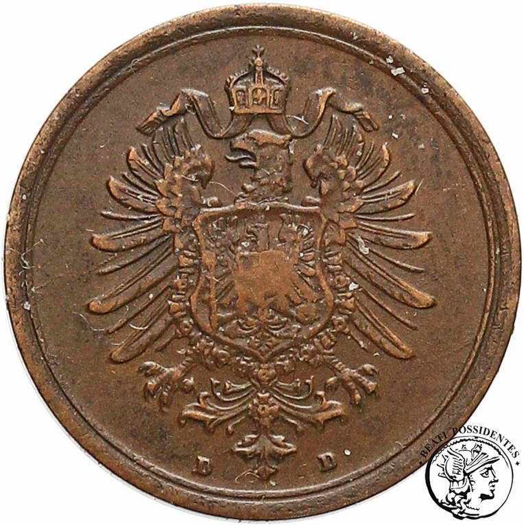 Niemcy 1 Pfennig 1874 D st. 3+