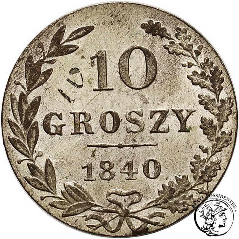 Polska Mikołaj I 10 groszy 1840 MW st.2+