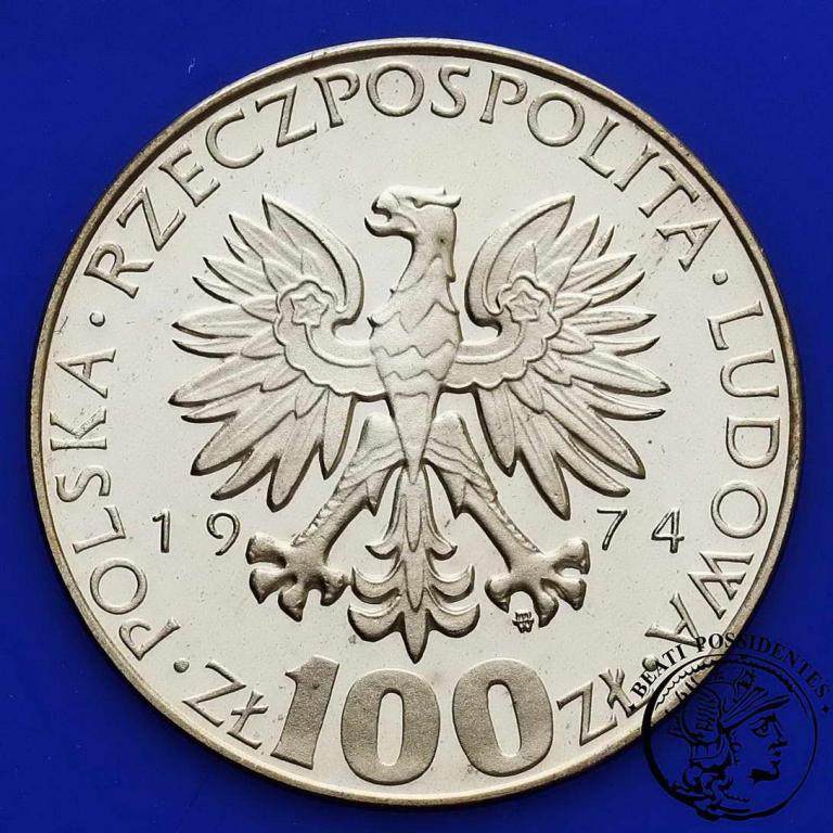 Polska PRL 100 złotych 1974 Skłodowska Curie st L