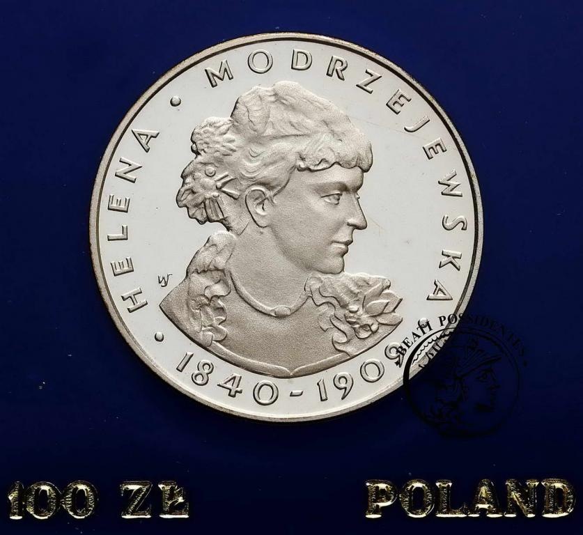 Polska PRL 100 złotych 1975 Modrzejewska st.L-