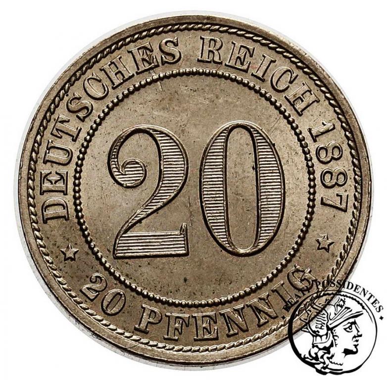 Niemcy Prusy 20 Fenigów 1887 A st.1